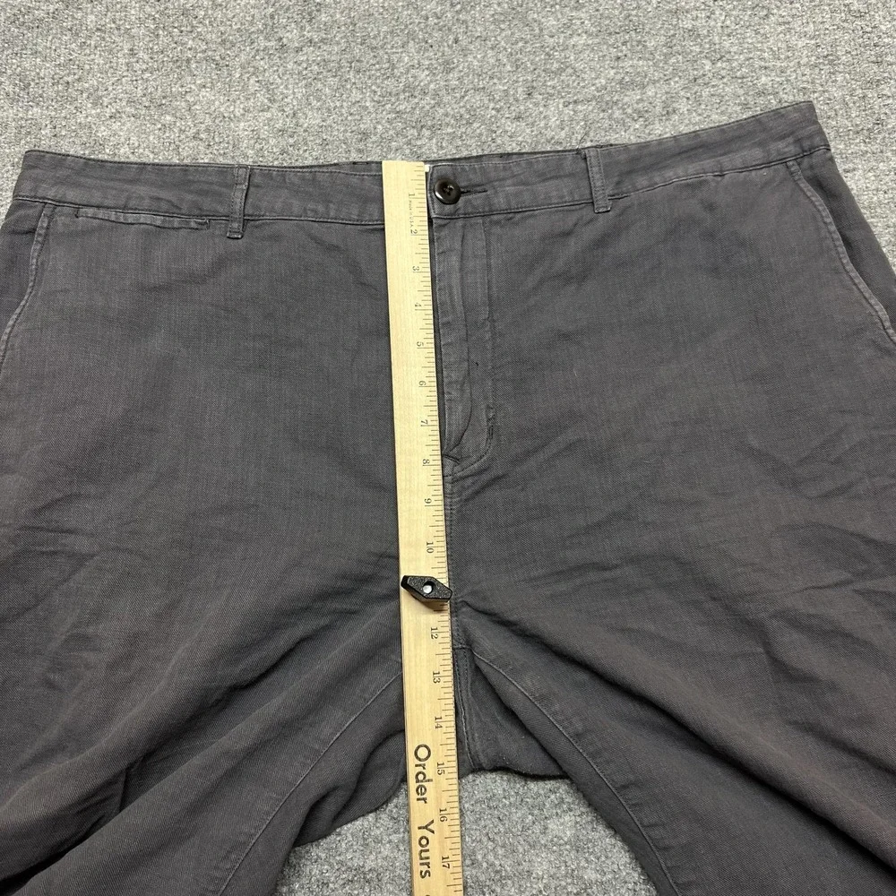 Flint And Tinder Pants Mens 42 Gray Linen Blend Straight Fit Chino Casual